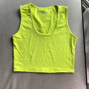 Zyia med Chartreuse crop top